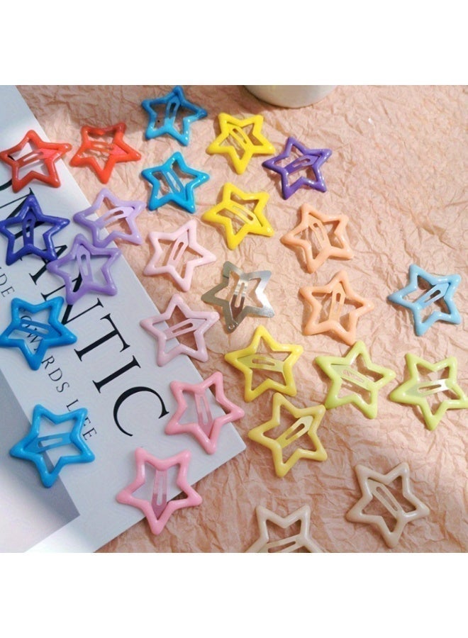 FLOVAZO 80 Pcs Non Slip Star Hair Clips for Girls, Small Hair Pins for Women Daily Use and Festival Styling Accessories - Image 4